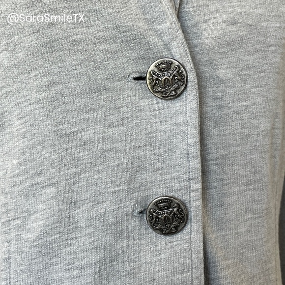 HAUTE HIPPIE Gray Casual Sweatshirt Blazer - Picture 8 of 10